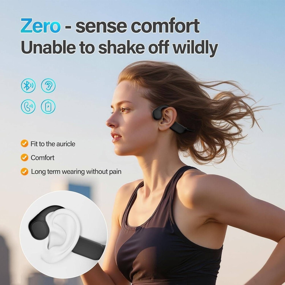 Bone Conduction Headphones Wireless Bluetooth 5.3‎ Open Ear Earphones - Picture 6 of 6